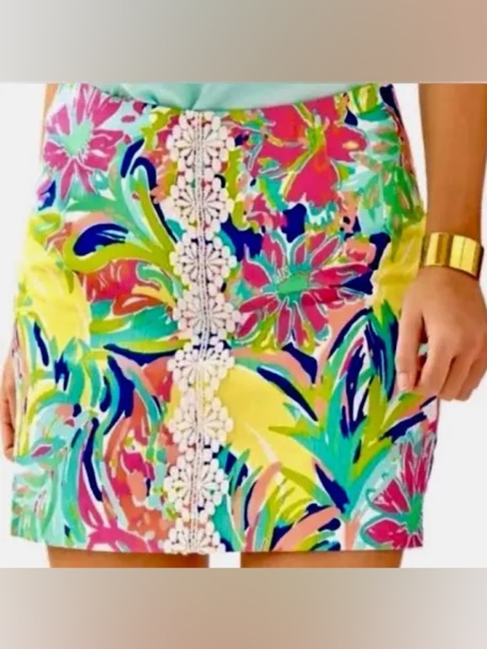 Lilly Pulitzer Multi-Color Floral Print Skort